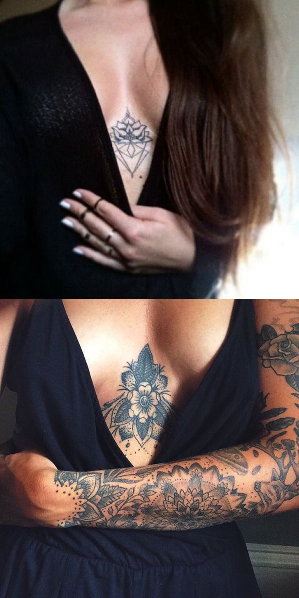 30 Feminine Sternum Tattoo Ideas for Women  MyBodiArt