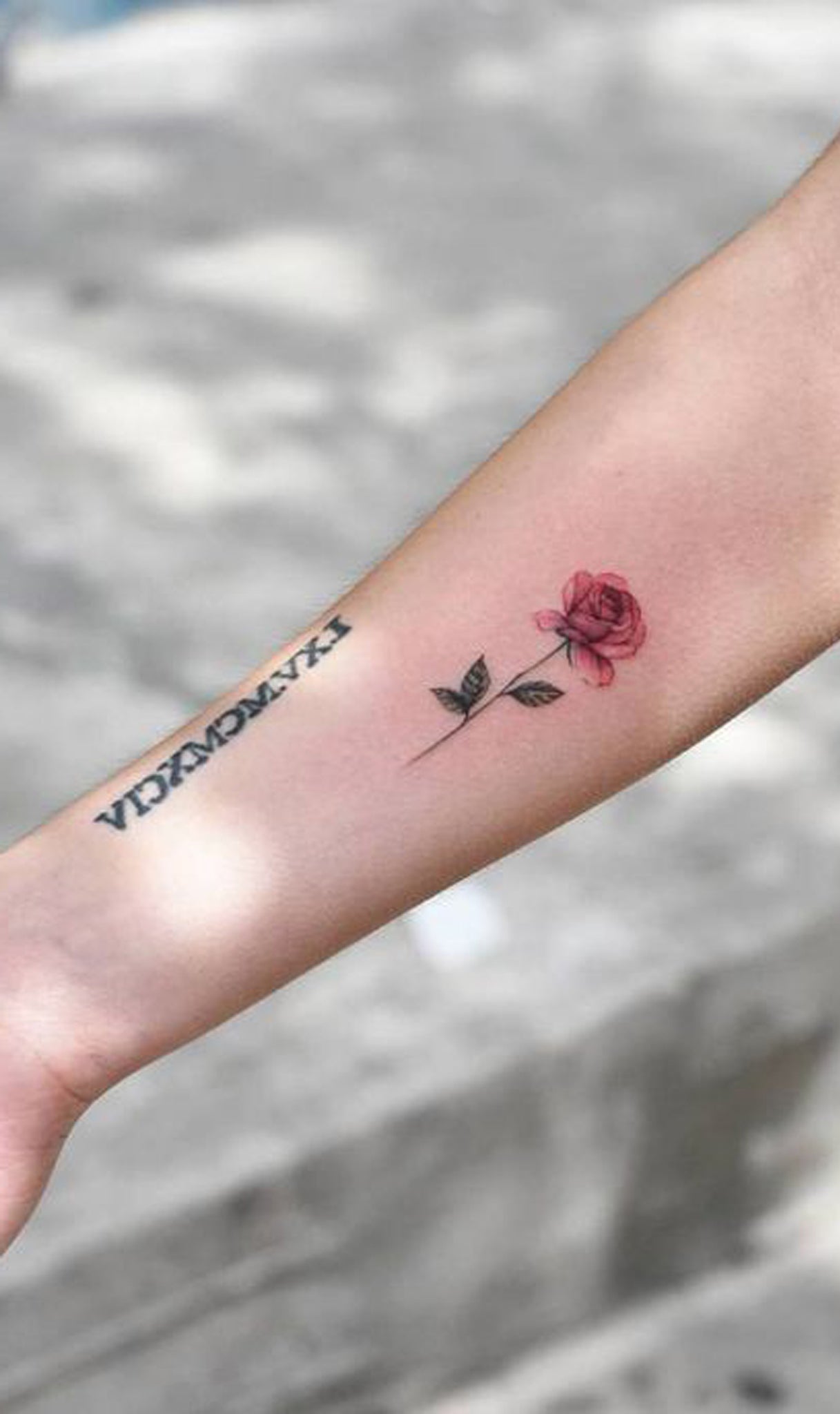 Cute Watercolor Small Rose Forearm Tattoo Ideas for Women - www.MyBodiArt.com #tattoos