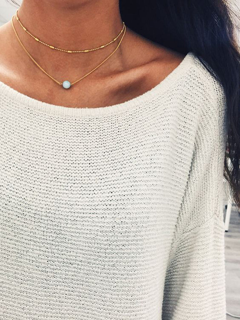 Simple Gold Double Gold Chain Choker Necklace Ideas at MyBodiArt.com
