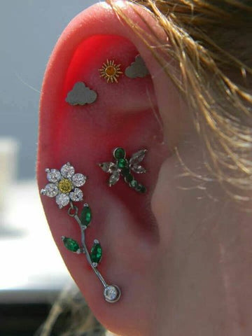 Cool Ear Piercing Ideas for Cartilage Piercings at MyBodiArt