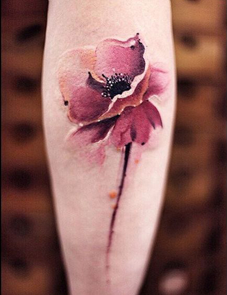 Cool 3D Watercolor Flower Arm Tattoos for Women - MyBodiArt.com