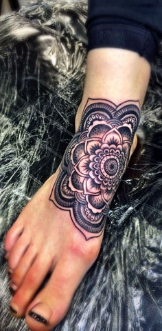 Mandala Foot Tattoo