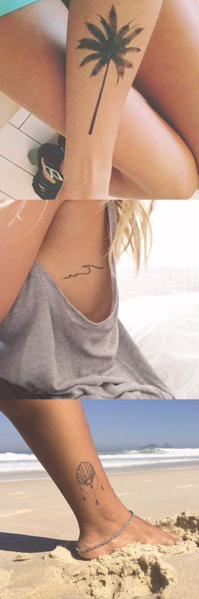 Griffin Arnlund Waves Side Tattoo | Steal Her Style