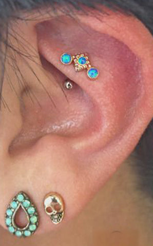 Opal Rook Earring