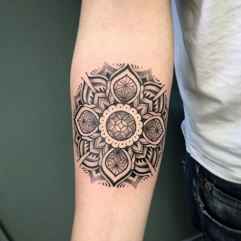 Most Gorgeous Forearm Mandala Tattoos at MyBodiArt