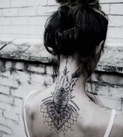 Mandala Back of Neck Tattoos at MyBodiArt
