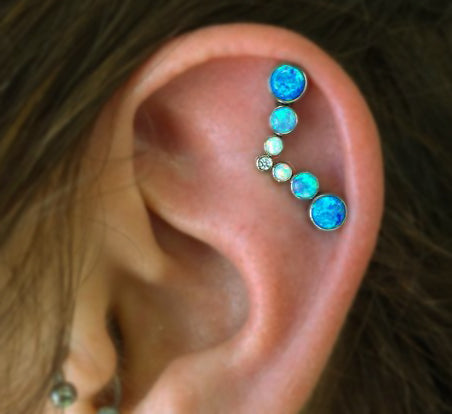 Opal Cartilage Jewelry at MyBodiArt