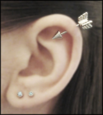 Helix Piercing with Arrow Helix Earring
