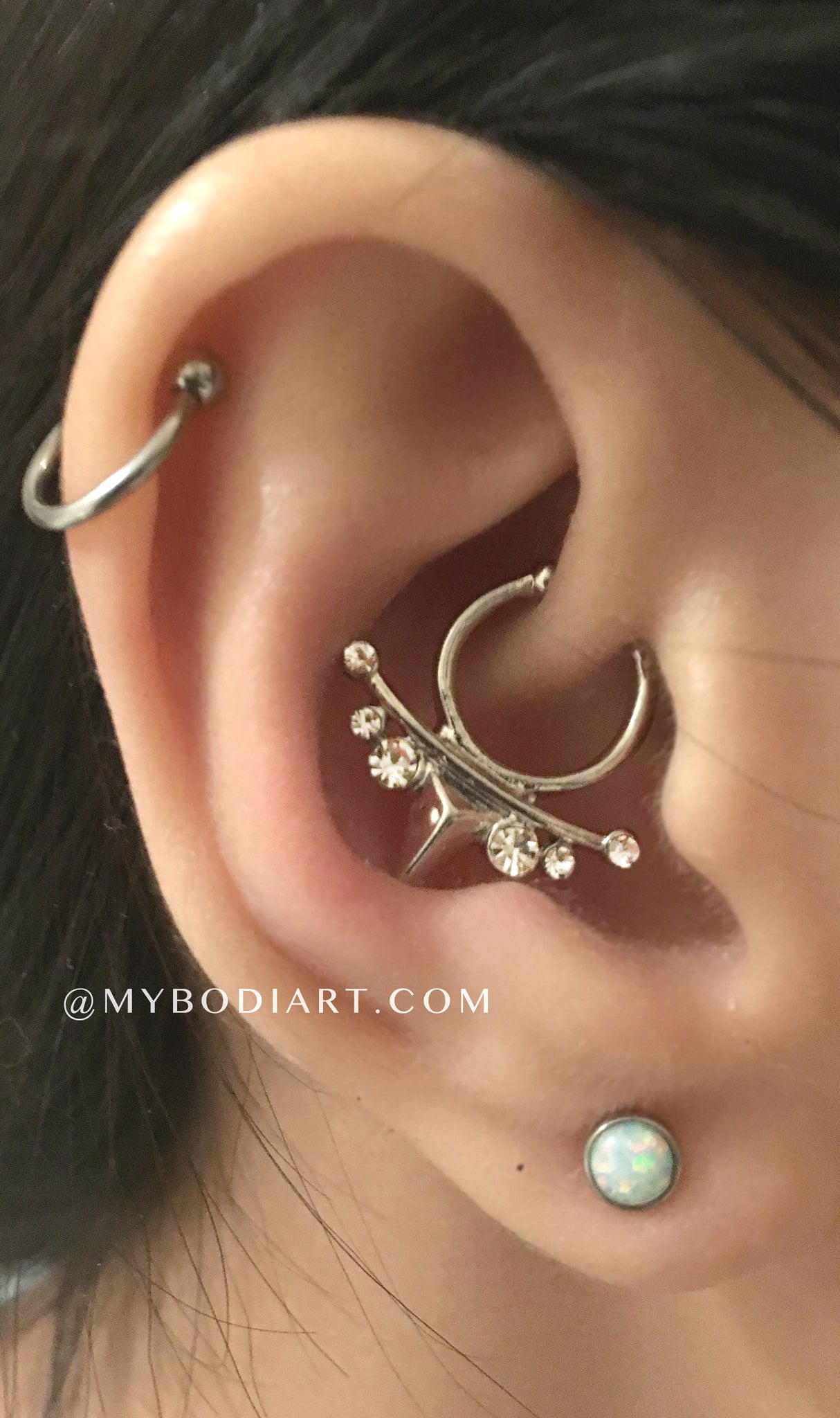 Trendy Fashion Multiple Ear Piercing Ideas Cartilage Ring Hoop  Daith Earring - at MyBodIArt.com 