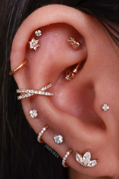 Gold Ear Piercing Ideas - www.Impuria.com