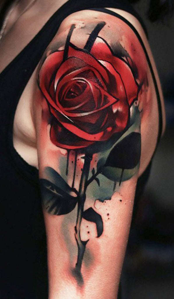 Rose Fleur Flower Tattoo Ideas for Women  - MyBodiArt.com