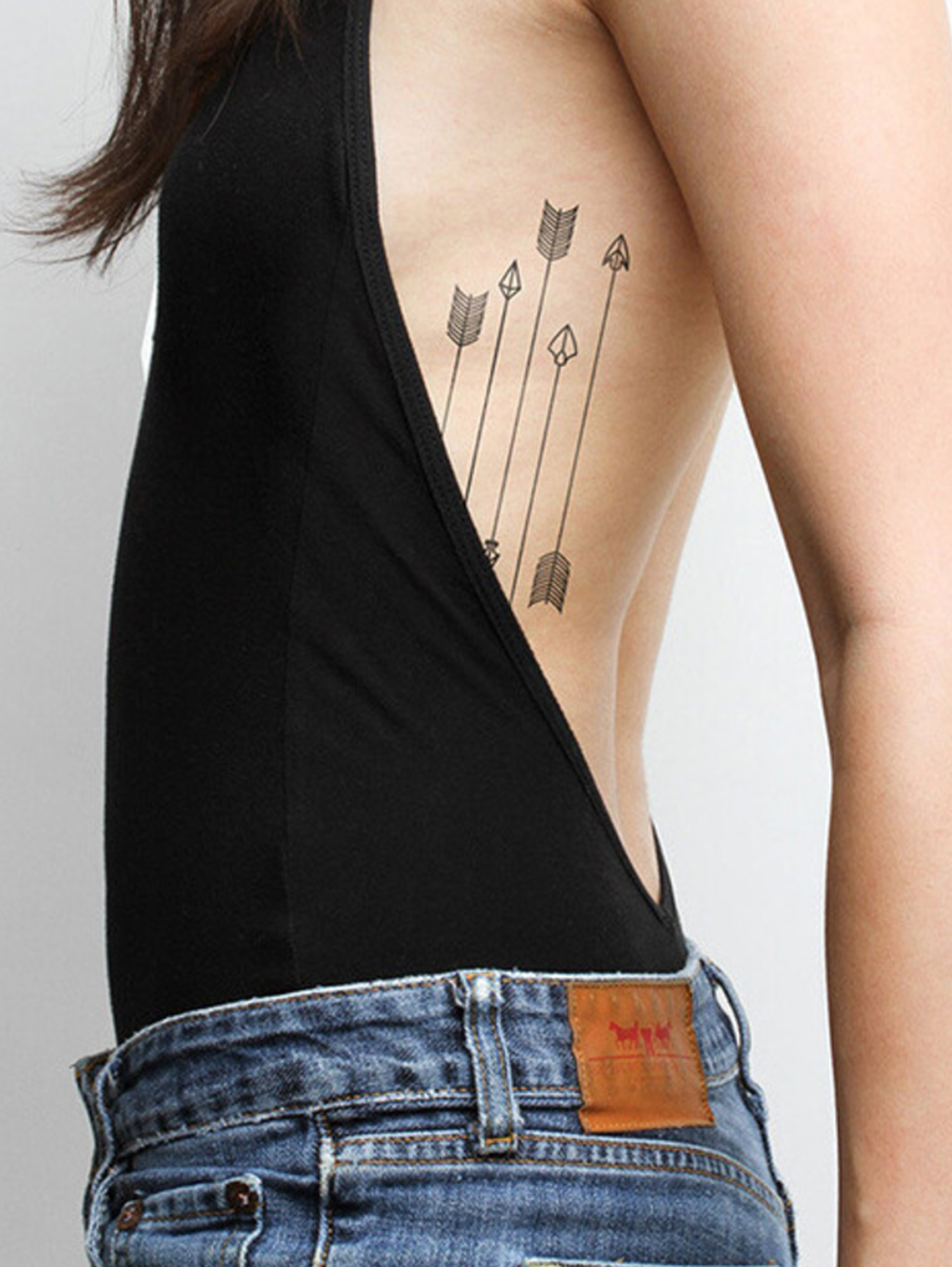 Unique Side Tat Arrow Small Rib Tattoos for Women - flecha tatuaje ideas -  www.MyBodiArt.com