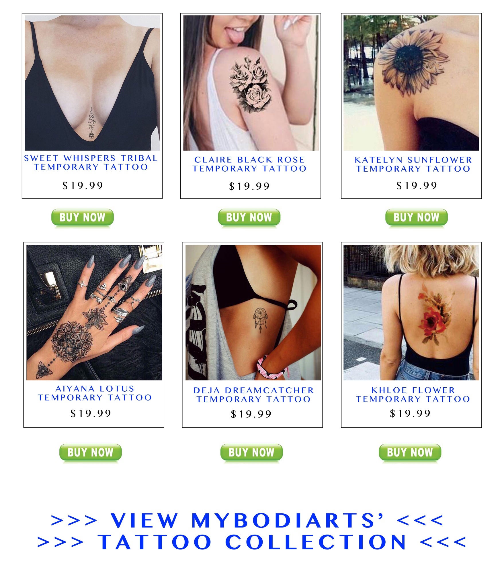 TEMPORARY TATTOO AT MYBODIART.COM