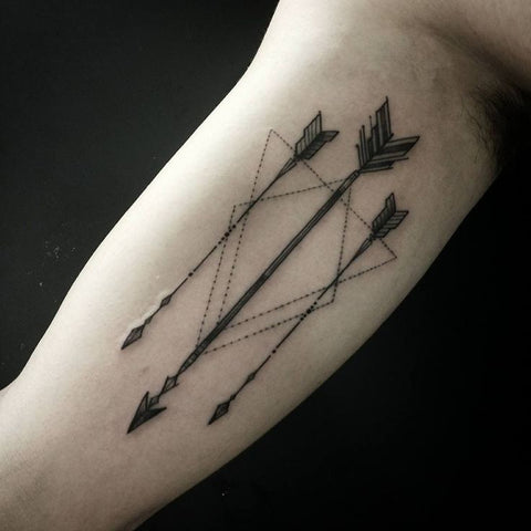 Triangle Arrow Tattoo Design - MyBodiArt