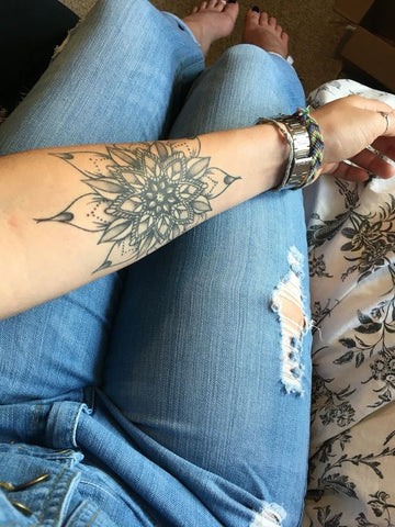 Forearm Tattoo Ideas at MyBodiArt - Arm Mandala Temporary Tattoo for Women