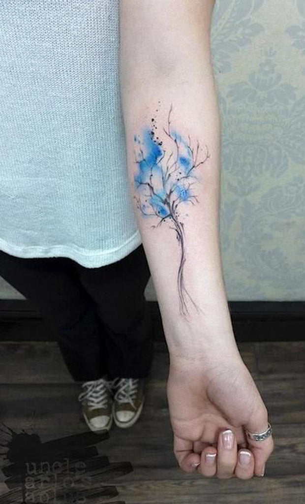 Watercolor Flower Tattoo Ideas - MyBodiArt.com
