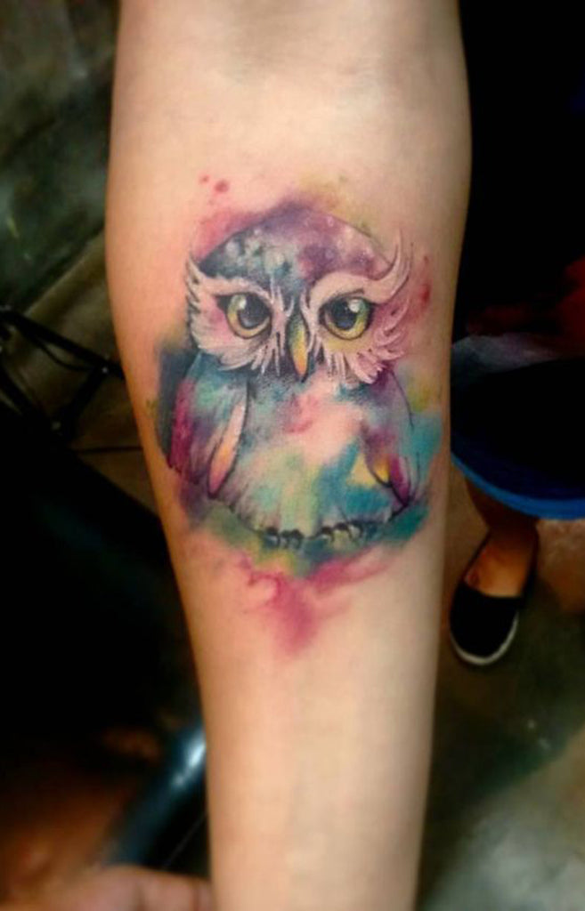 Watercolor Owl Tattoo Ideas - MyBodiArt.com