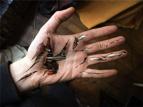 biomechanical hand tattoo - MyBodiArt.com