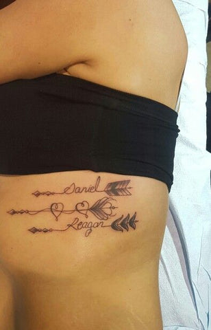 Arrow Tattoo Meaning with Names at MyBodiArt