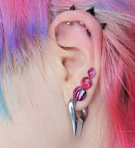 Spiky Cartilage Ear Piercing Jewelry at MyBodiArt