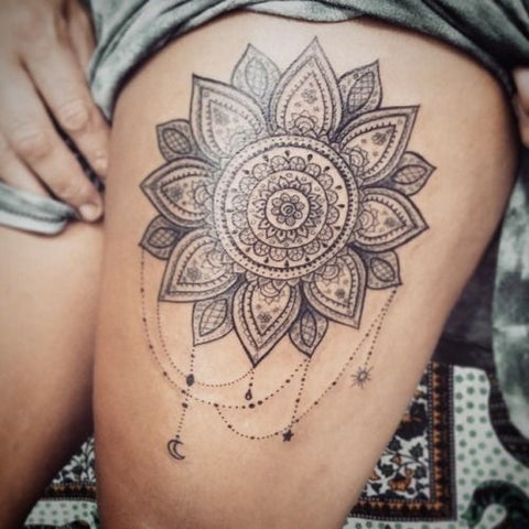 70 Fabulous Mandala Tattoos For Thigh  Tattoo Designs  TattoosBagcom