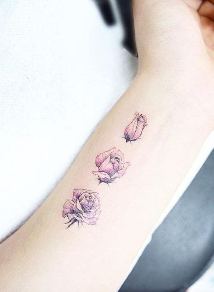 Minimalistic Tattoos for Women - Small Fleur Flower Rose 