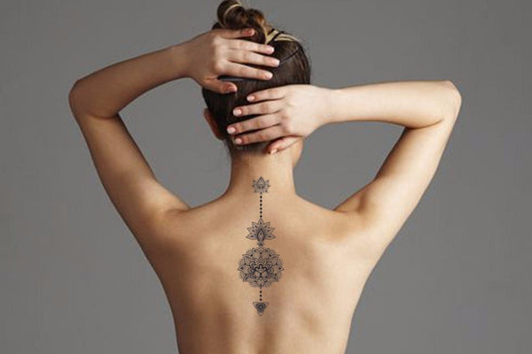 Tribal Mandala Lotus Tattoos - MyBodiArt.com