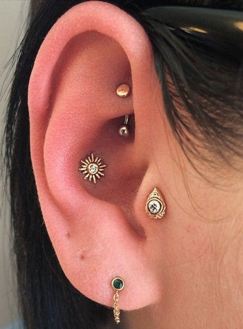 Rook Barbell, Tragus Earring, Conch Stud at MyBodiArt
