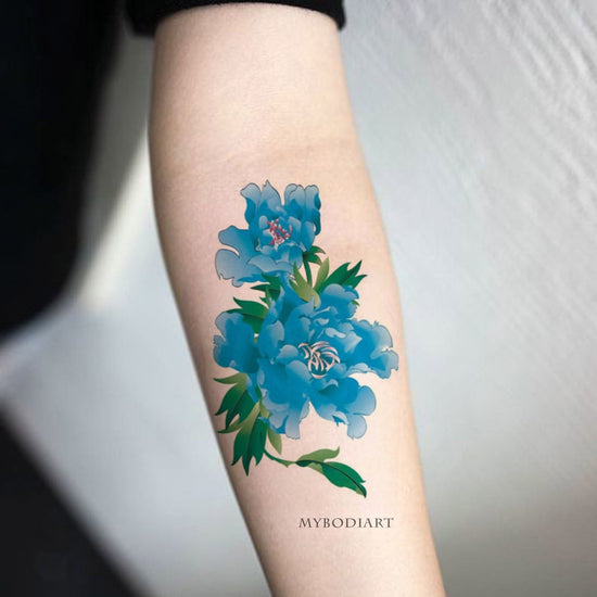 Blue peony. Sleeve in progress #tattoo #tattoos #ink #inked #inkedup  #tattooed #tattooartist #orangecounty #losangeles #art #asiantattoo ... |  Instagram