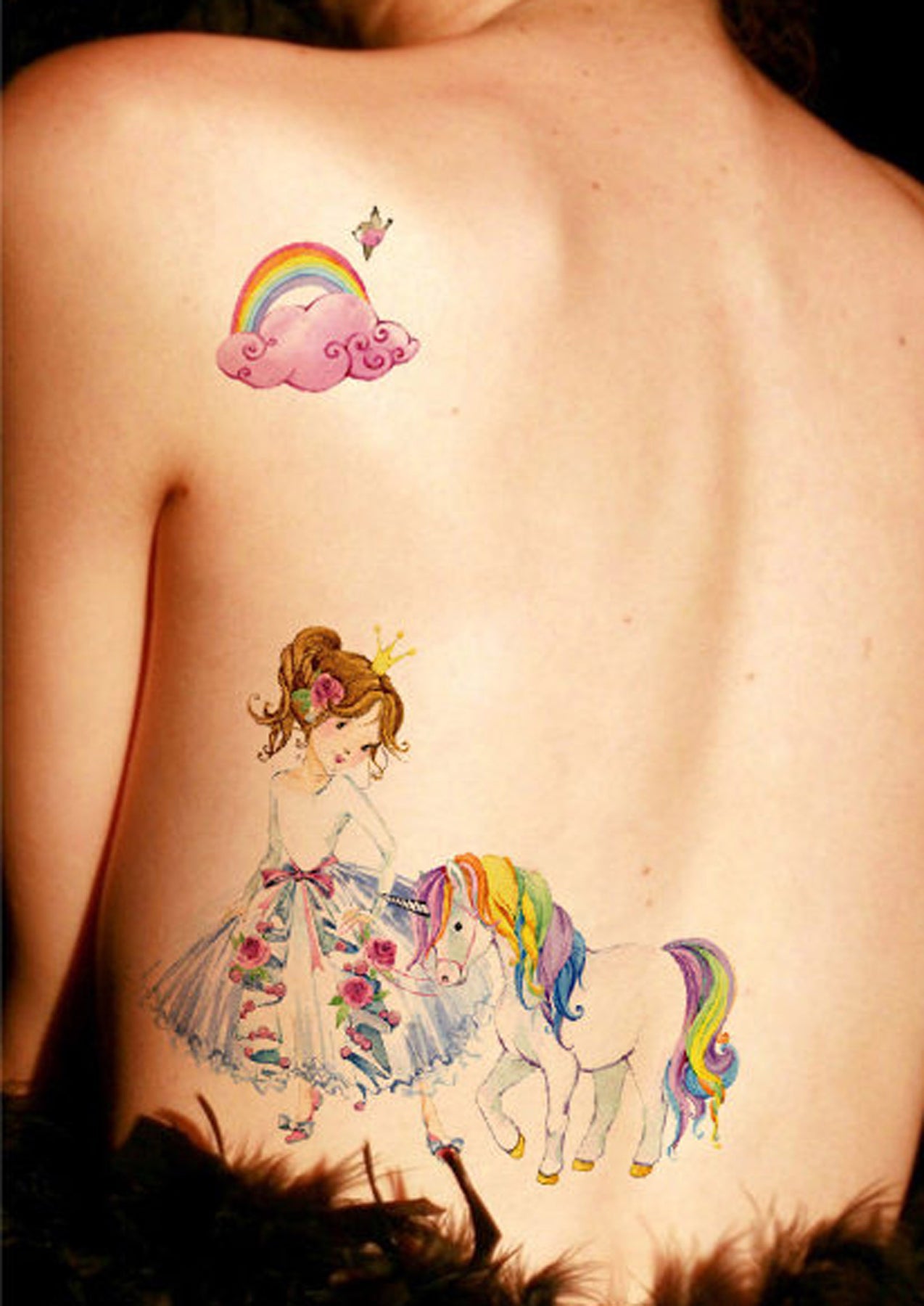 Ink's cup tattoo studio - Unicorn...chest piece in progress..1st sitting  done...one more to go.. | Facebook