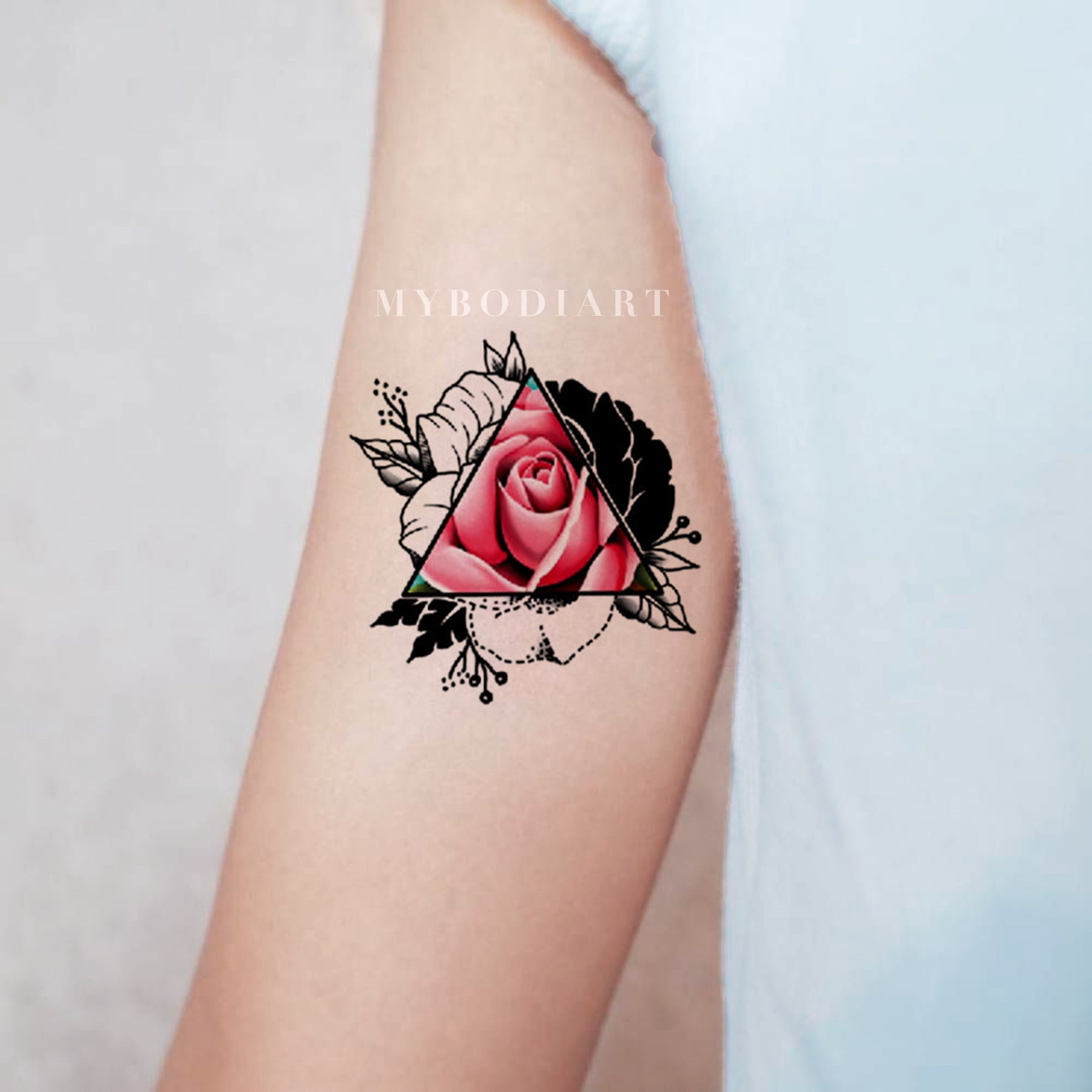 Red Rose Temporary Tattoo By Lena Fedchenko Set of 3  Small Tattoos