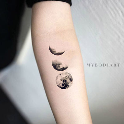Minimalist Temporary Tattoo Sun and Moon Fake Tattoo  Etsy