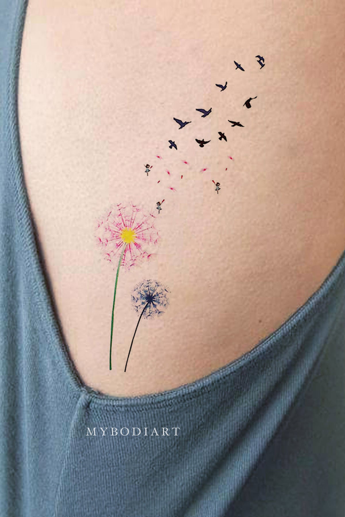 Freehand watercolor butterfly dandelion tattoo by Mentjuh on DeviantArt