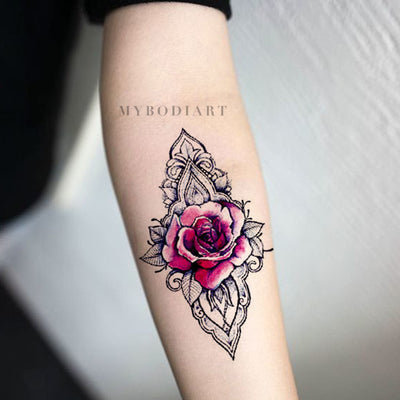 Geometric Rose Tattoo Images Browse 3632 Stock Photos  Vectors Free  Download with Trial  Shutterstock