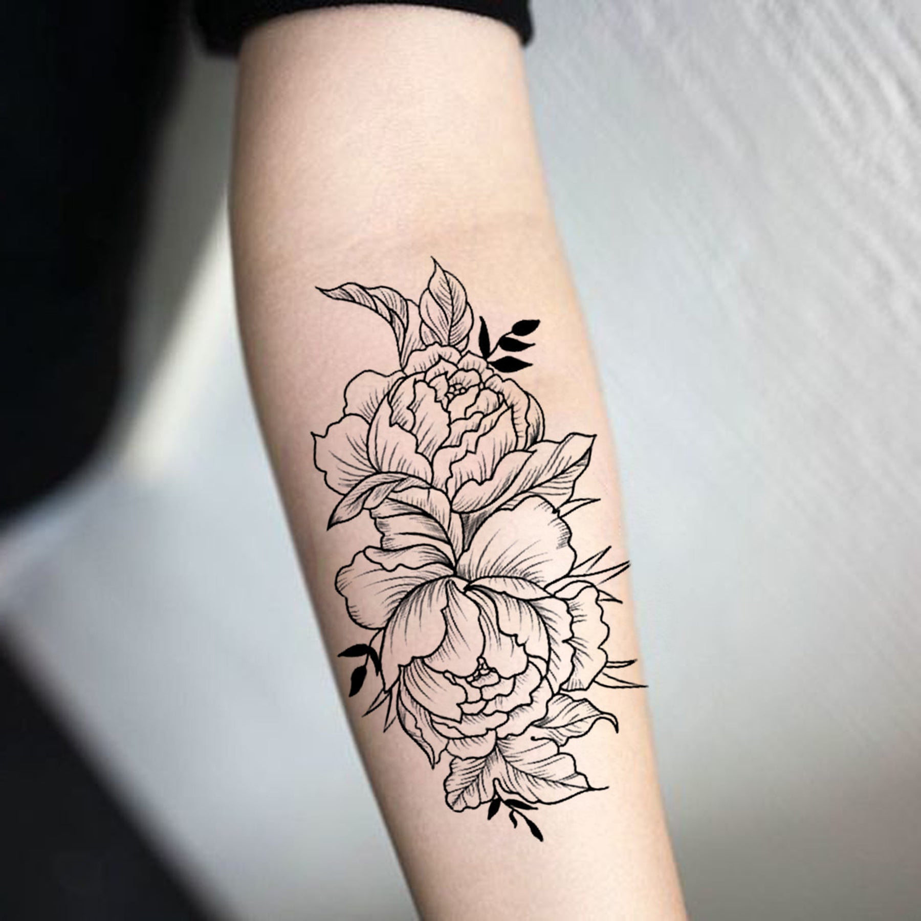 Peony flower tattoo sketch  Simple flower tattoo Flower tattoo Peony  flower tattoos