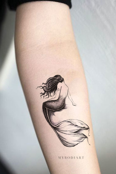 Ariela Mermaid Temporary Tattoo Triple Set at MyBodiArt.com