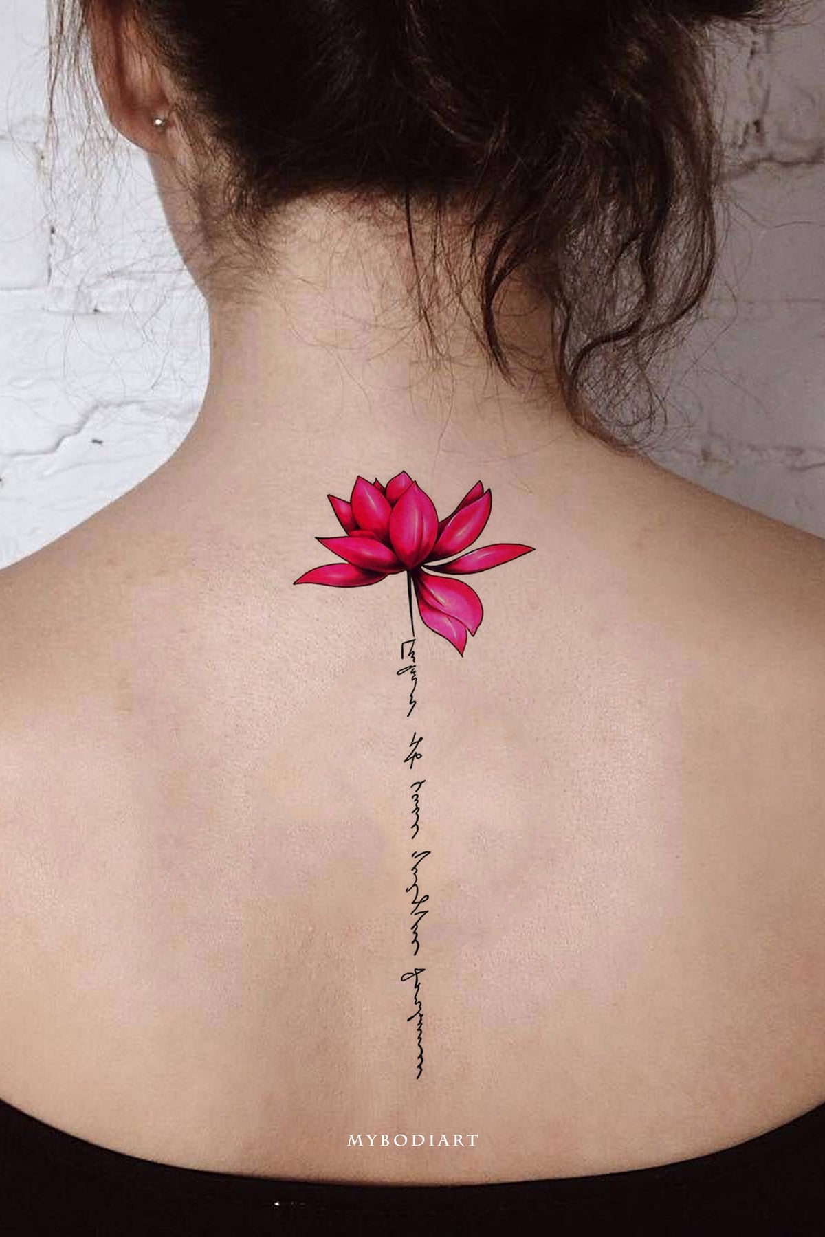 Lotus Quote Spine Tattoo by NikkiFirestarter on DeviantArt