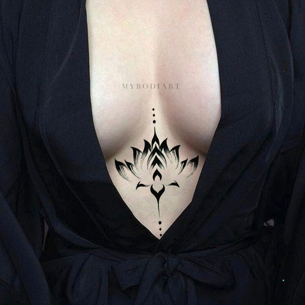 Between Breast Tattoo Ideas