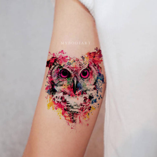 Small Owl Temporary Tattoo - Etsy