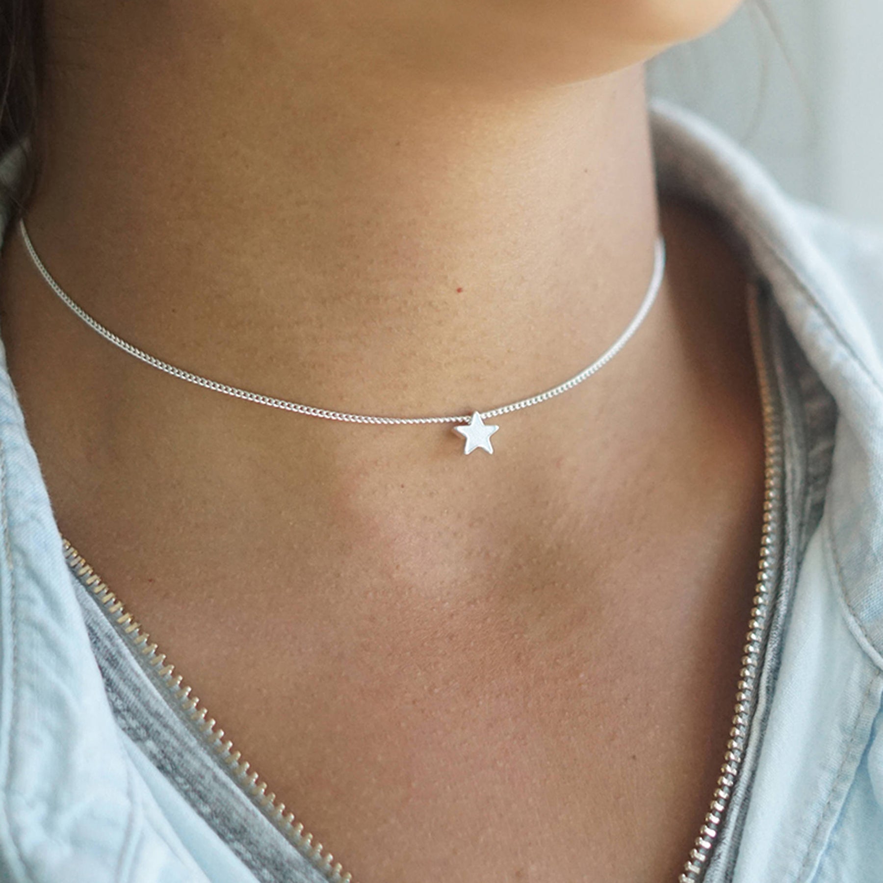Multi Star Necklace - Star Choker Necklace – Tomm Jewellery