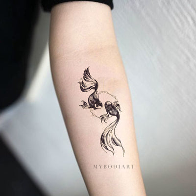 Tattoo of Koi Fish Forearm