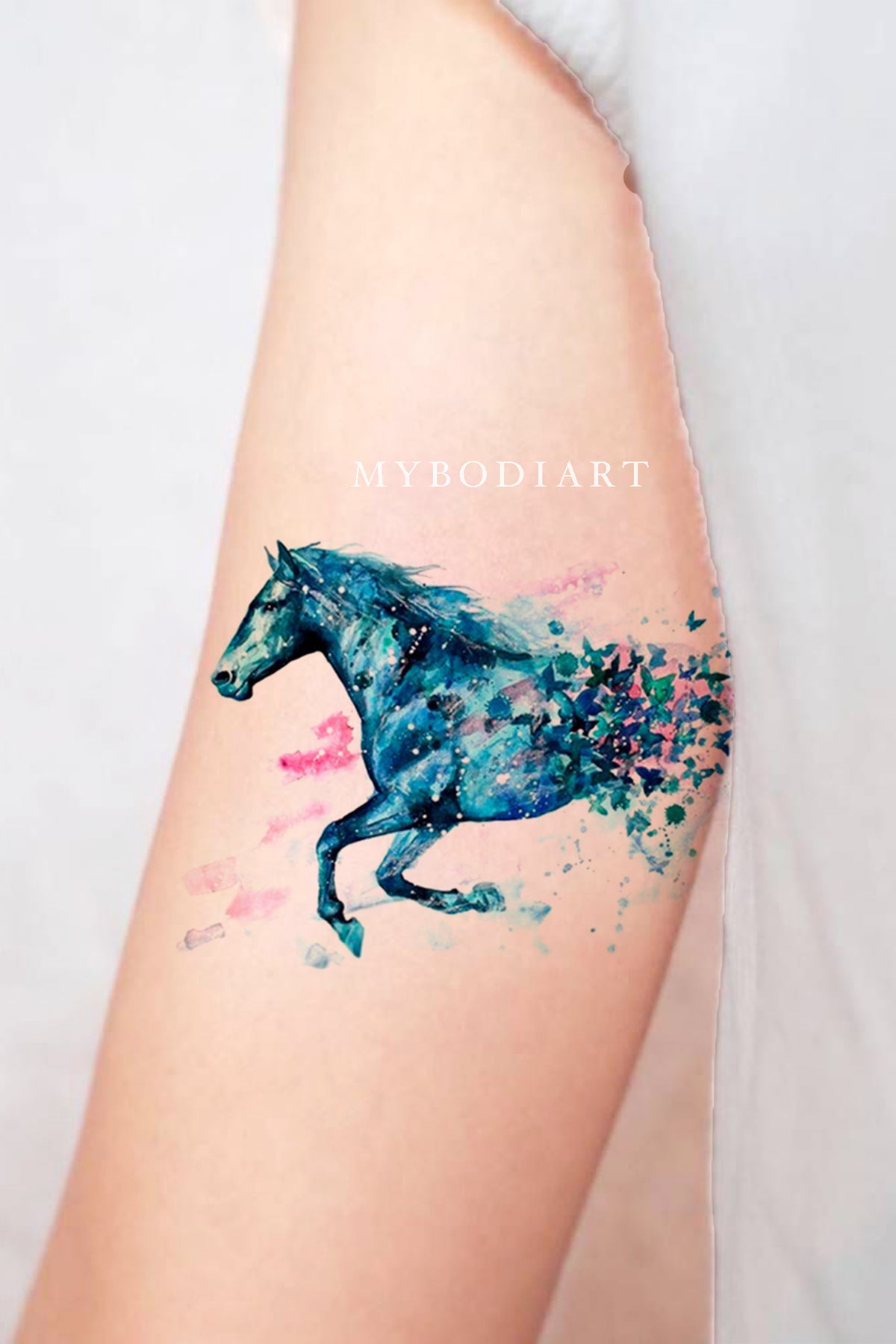 Watercolor Horse tattoo women at theYoucom