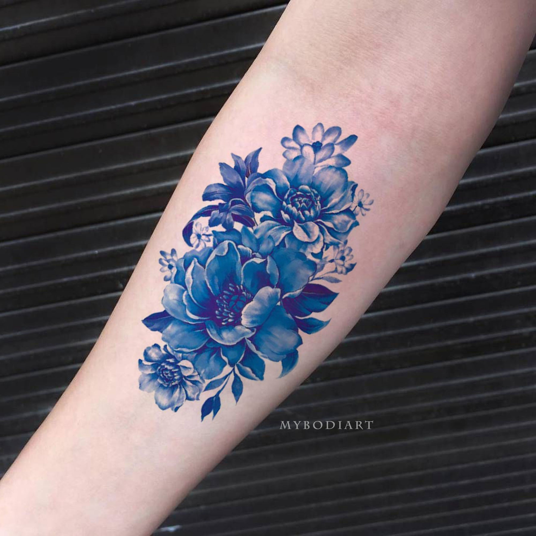 Blue flower tattoo by Uncl Paul Knows  Post 25489