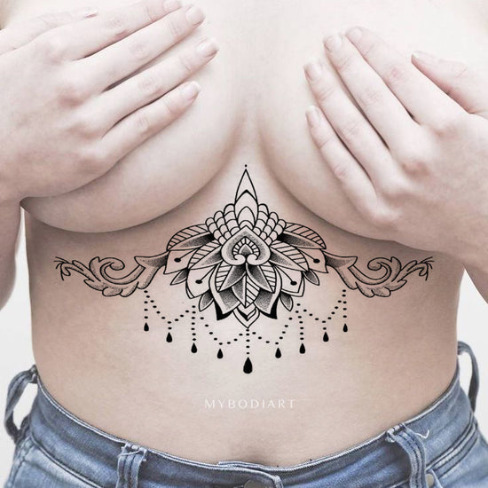 Beautiful Lower Breast Tattoos for Women at Mantra Tattoo  Best Tattoo   Piercing Shop  Tattoo Artists in Denver