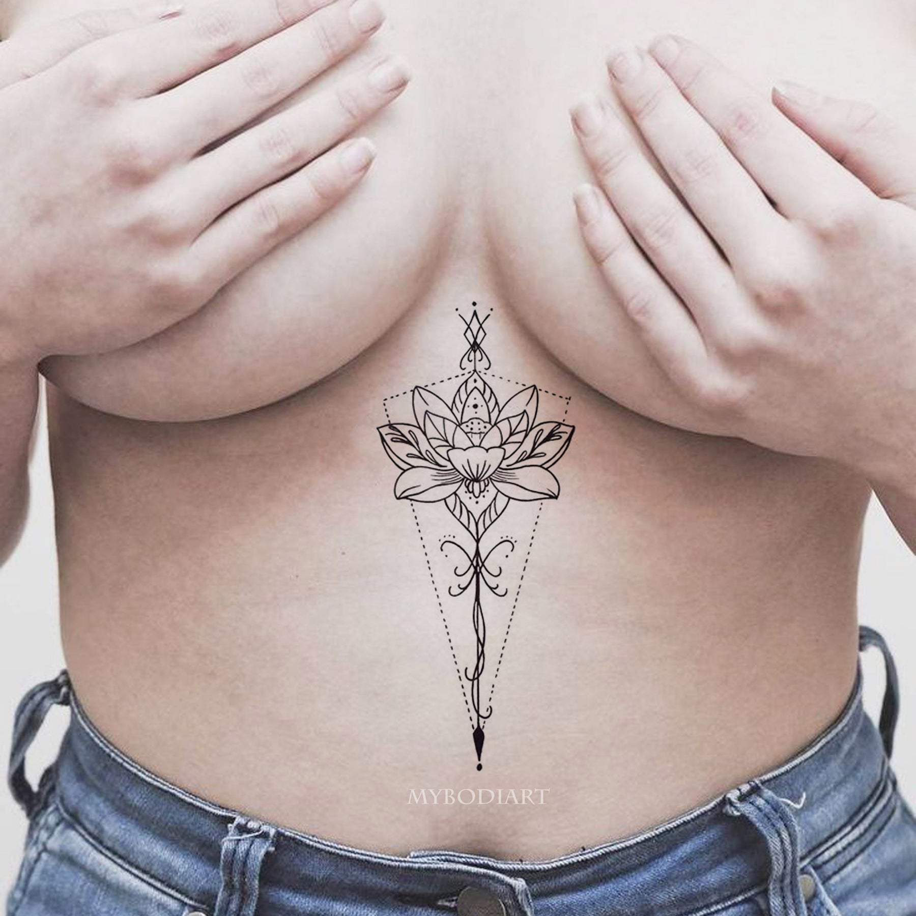 Tattoo uploaded by Xavier  Floral chest piece  sternum tattoo by Vlada  Shevchenko VladaShevchenko blackwork feminine women floral flower  chestpiece underboob  Tattoodo