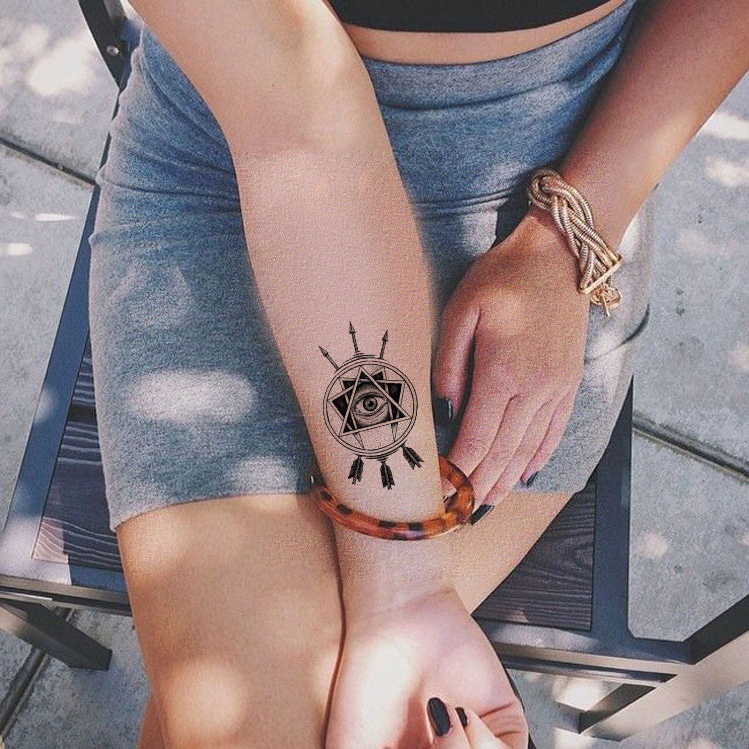 Kesha Eye Hamsa Palm Tattoo  Steal Her Style