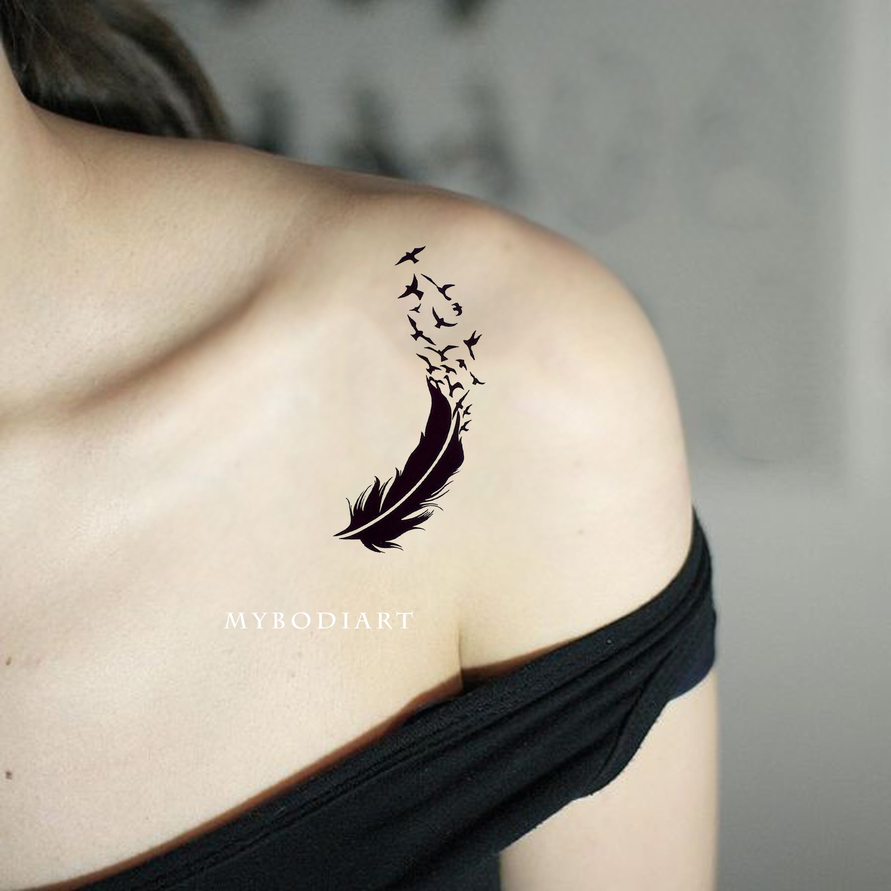 Share 90 about shoulder feather tattoo best  indaotaonec