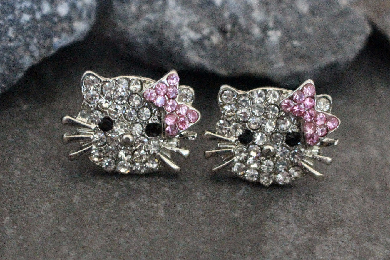 Hello Kitty Crystal Stud Earrings – MyBodiArt