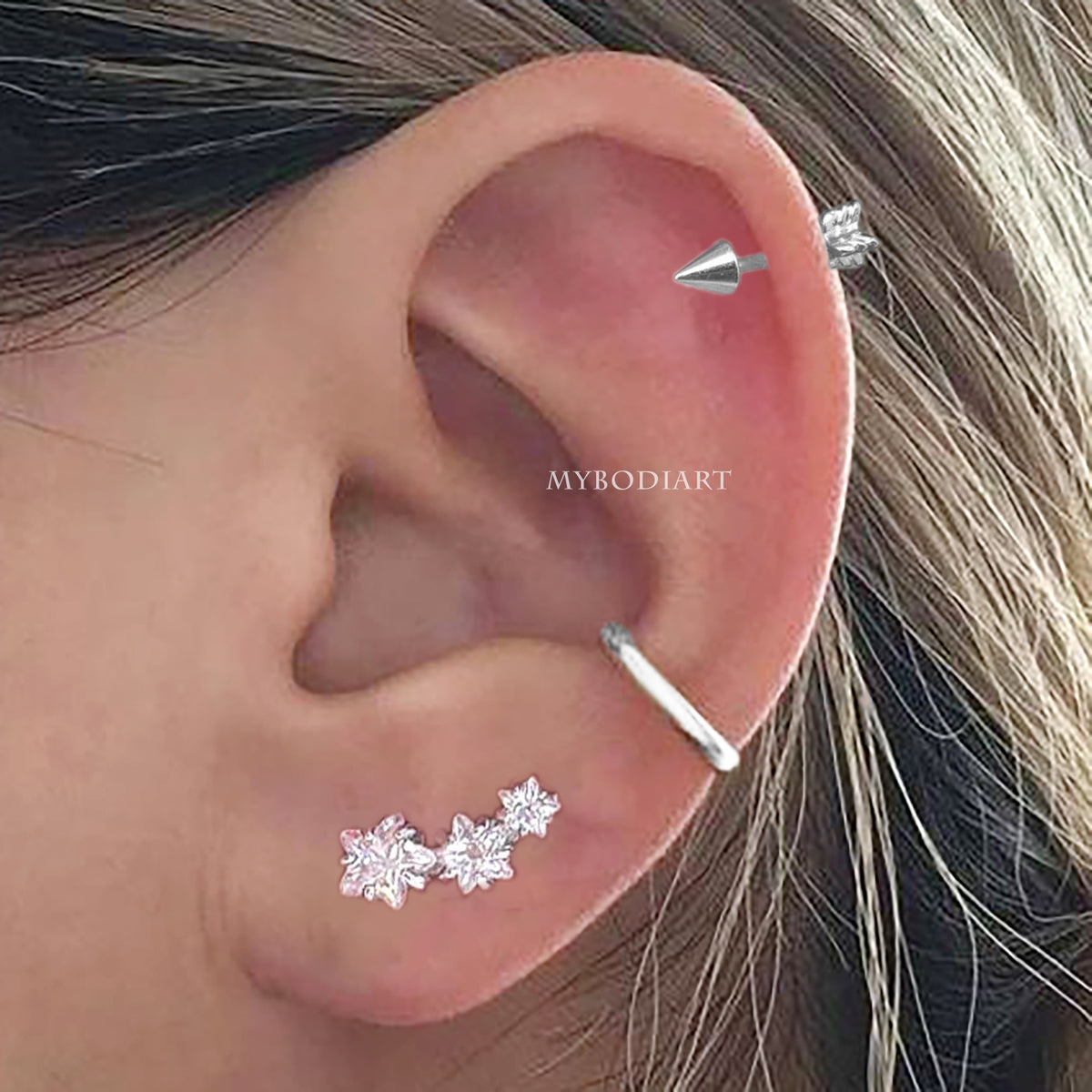 Arrow Cartilage Earring Stud Helix Piercing Jewelry Mybodiart