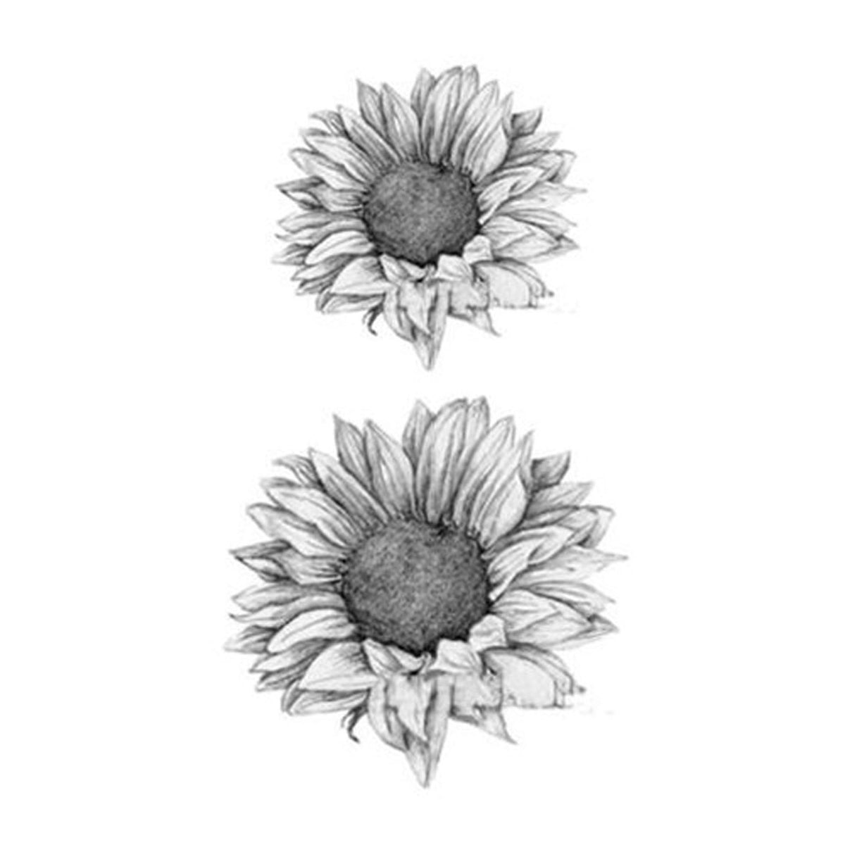 Sunflower Tattoo - Floral Shoulder Tattoo - Flowers Tattoo - MyBodiArt.com